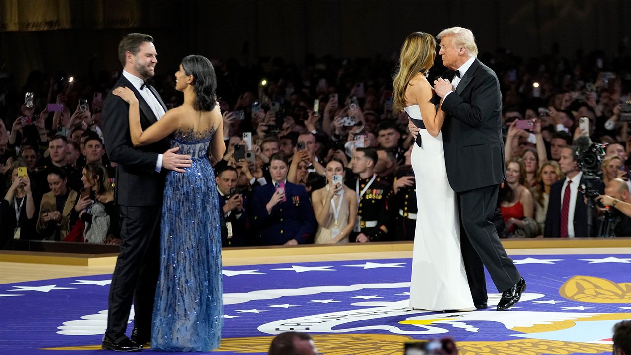 US President Donald Trump and Vice President JD Vance Dancing with their wives