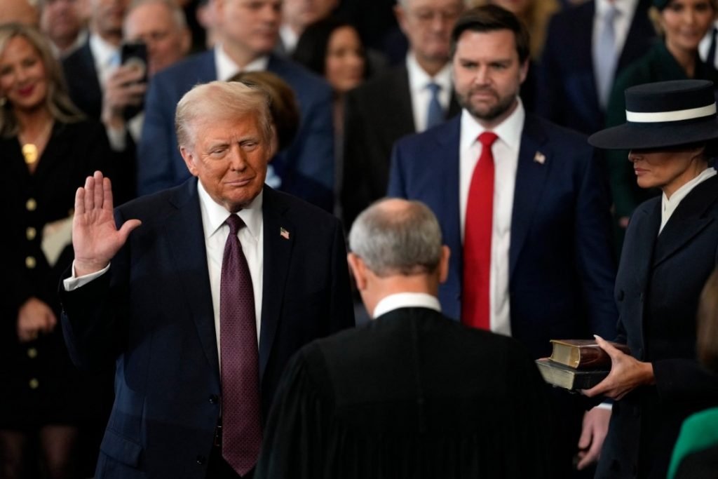 Donald Trump Swearing in as President of US