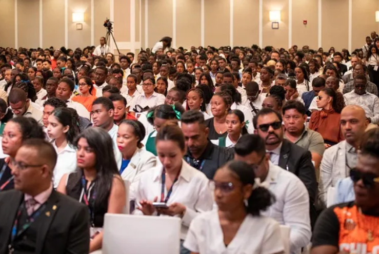 Scores of youths convened at the Guyana Marriot Hotel to engage Vice President Dr Bharrat Jagdeo on the government’s policies in the oil and gas.