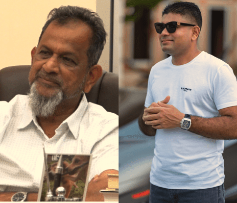 Nazar Mohamed and his son, Azruddin Mohamed