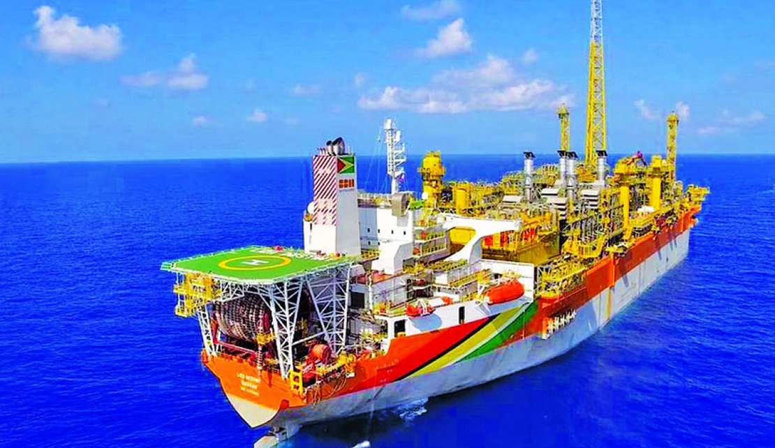 Oil and Gas exploration Ship in Guyana