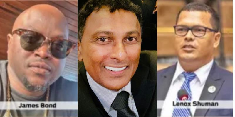 James Bond, Dr. Andrew Debidin and Lenox Shuman