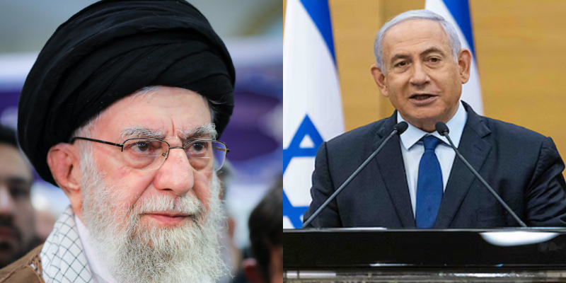 Ali Khamenei and Benjamin Netanyahu