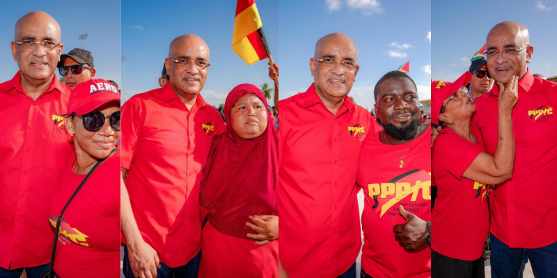 Dr. Bharrat Jagdeo with his supporters
