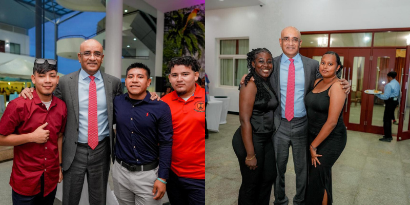 Dr. Bharrat Jagdeo with his young supporters