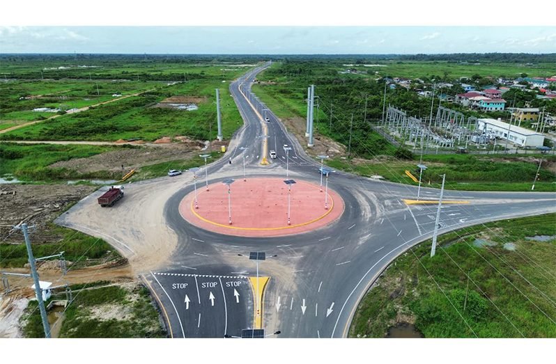  The Diamond to Buzz Bee Dam four-lane road on the East Bank of Demerara is nearing completion