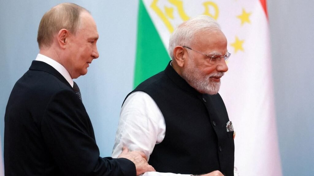 Russian President Vladimir Putin and Prime Minister Narendra Modi