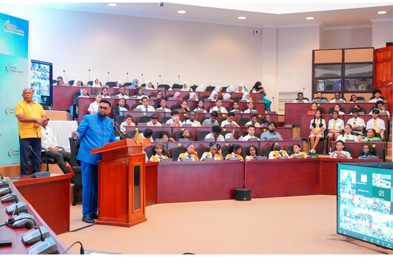 President Dr. Irfaan Ali Unveils Guyana Digital School, Promises a Shared Caribbean Future in Education President Dr Irfaan Ali