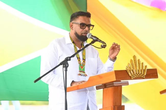 President Ali announces plan to commercialise high-value crops in Paramakatoi President Dr Mohamed Irfaan Ali