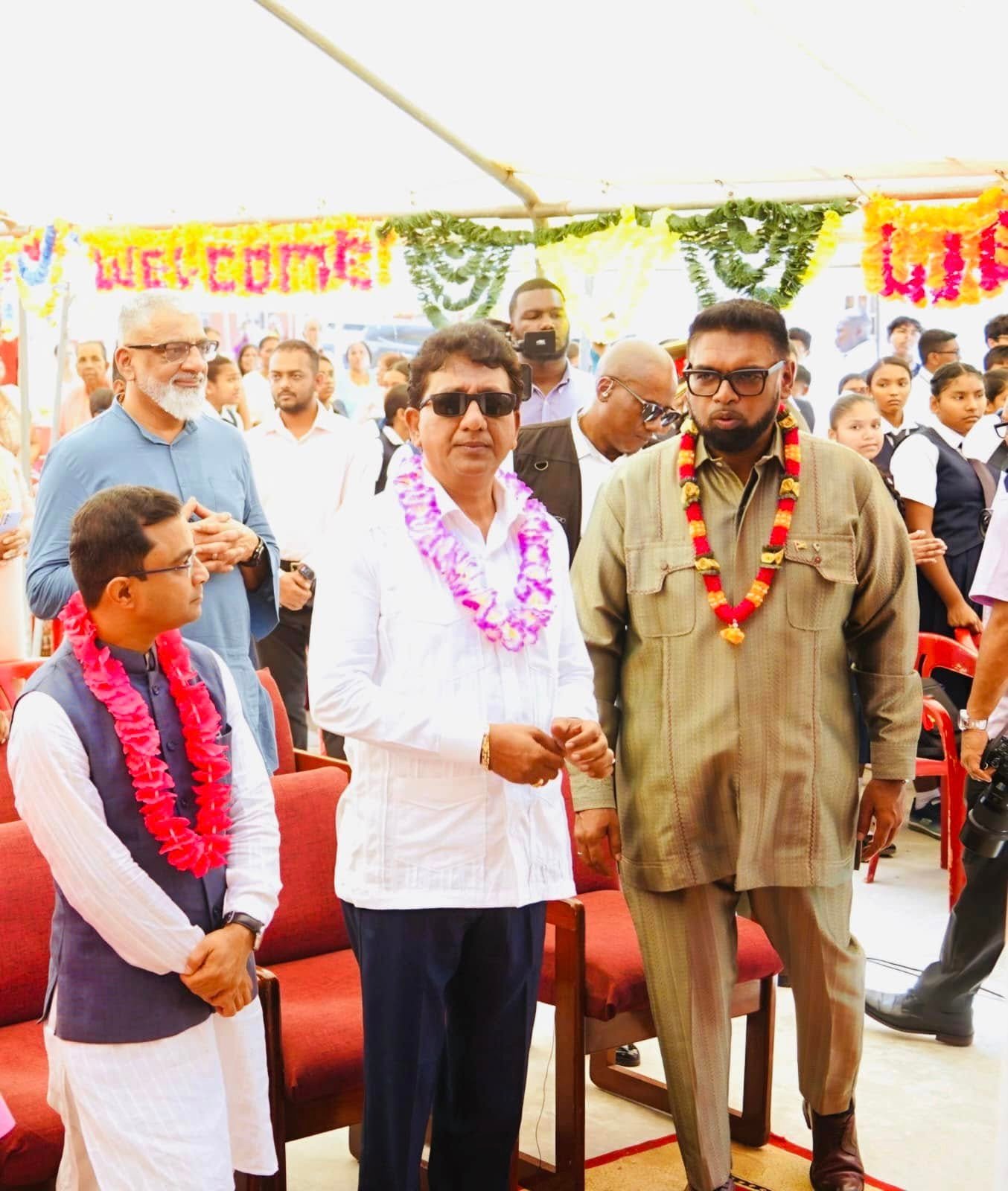 President Dr. Irfaan Ali, Mohabir Anil Nandlall and Dr. Amit Telang