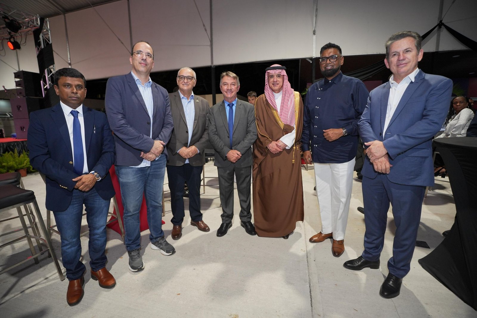 Adel bin Ahmad al-Jubeir, Dr. Irfaan Ali with other Ministers
