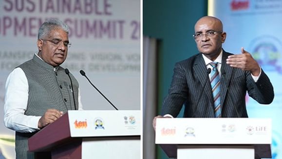 Vice-President Hon. Dr. Bharrat Jagdeo and Bhupender Yadav, India’s Minister for Environment