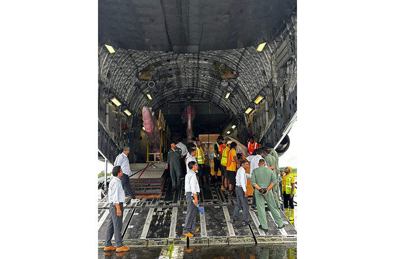 An Indian Air Force C-17 Globemaster aircraft touched down at the Cheddi Jagan International Airport on Saturday, delivering an H-228 aircraft manufactured by Hindustan Aeronautics Limited (HAL), in a move set to strengthen Guyana’s civil aviation capacity