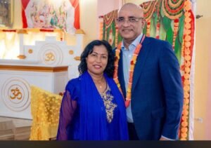 Dr Bharrat Jagdeo and Mrs Deoranie Arjun, a devotee of Lord Rama