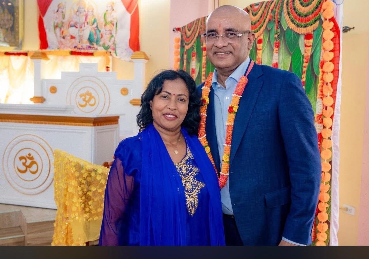 Dr Bharrat Jagdeo and Mrs Deoranie Arjun