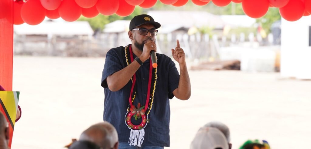 President Dr Irfaan Ali at the opening of the new $1.53 billion Karasabai Airstrip