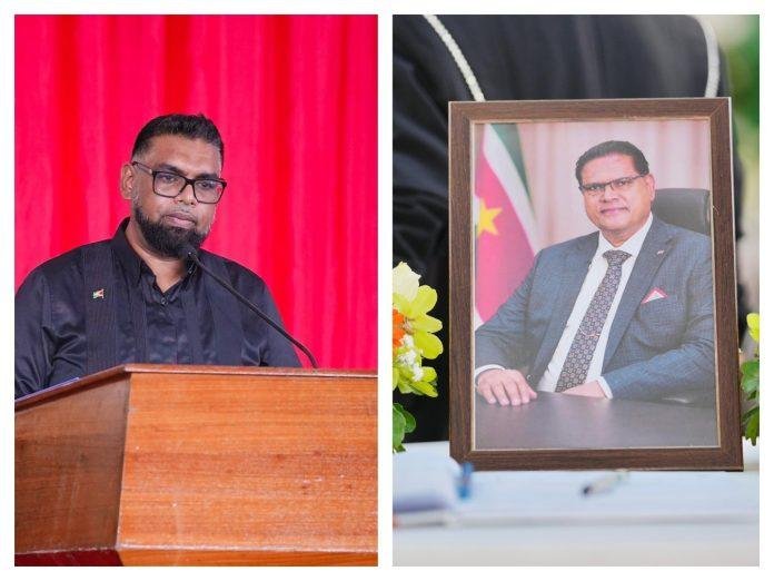 President Dr. Irfaan Ali and Former President of Suriname Chandrikapersad Santokhi