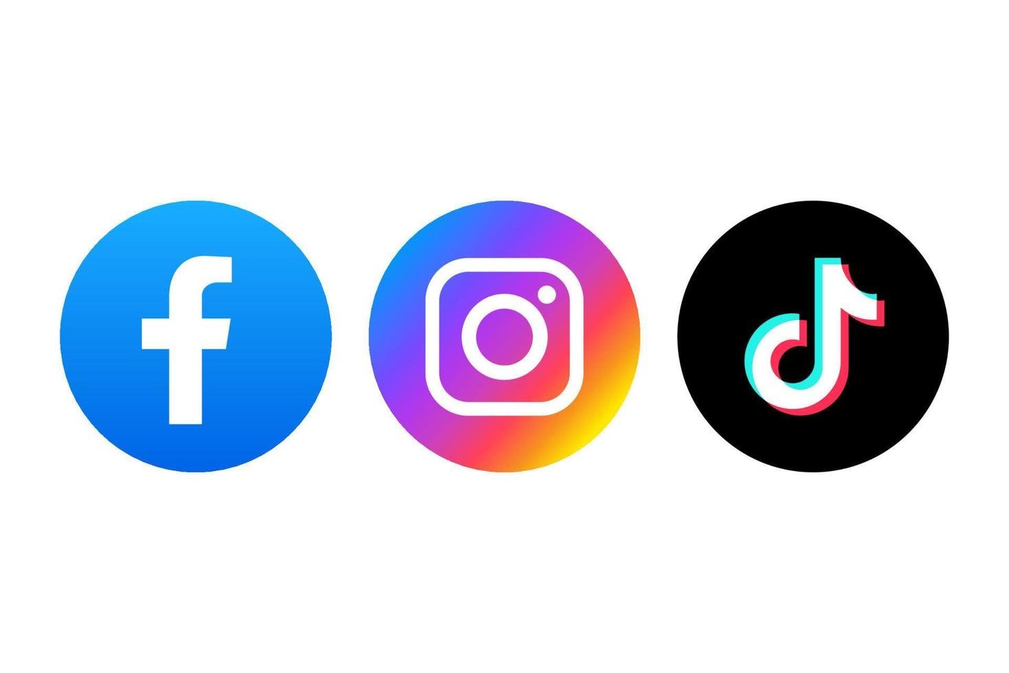 Facebook, Instagram and Tiktok