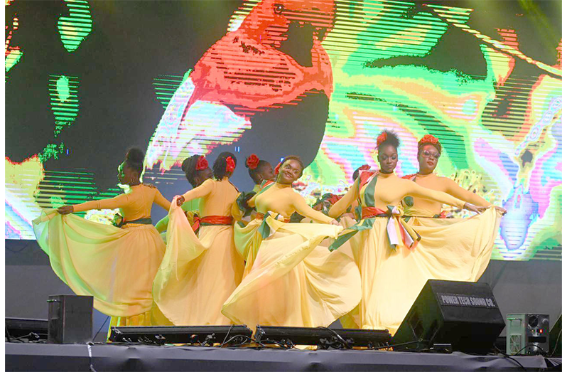 The festival, which returned after a 12-year absence, opened at the Guyana National Stadium
