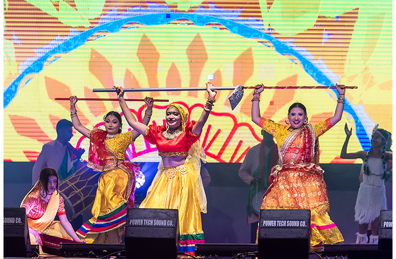 The festival, which returned after a 12-year absence, opened at the Guyana National Stadium