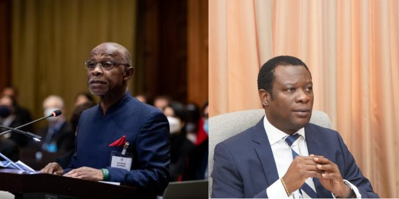 Former Vice-President of Guyana Carl Greenidge and The present Foreign Minister, Hugh Todd
