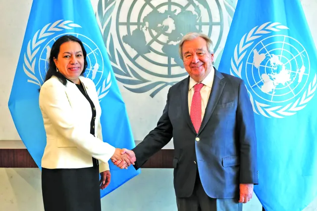 Rodrigues-Birkett meeting with UN Secretary-General António Guterres