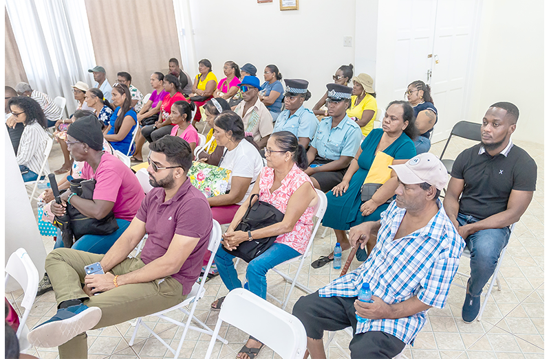Scores of Region Three residents gathered at the National Track and Field Centre awaiting their opportunity to meet with government officials