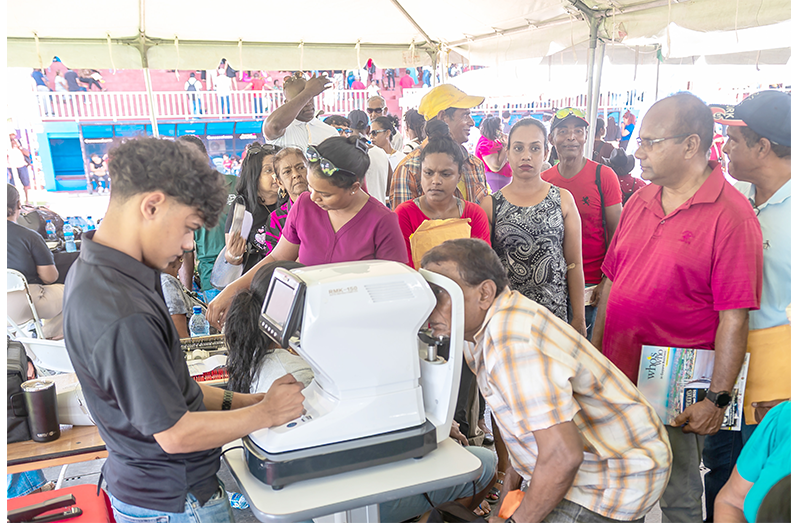 Residents also accessed a range of services, including eye testing, during Friday’s public outreach