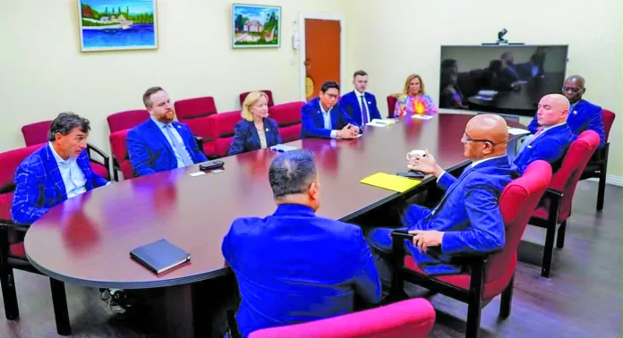 Dr jagdeo meeting delegates from USA