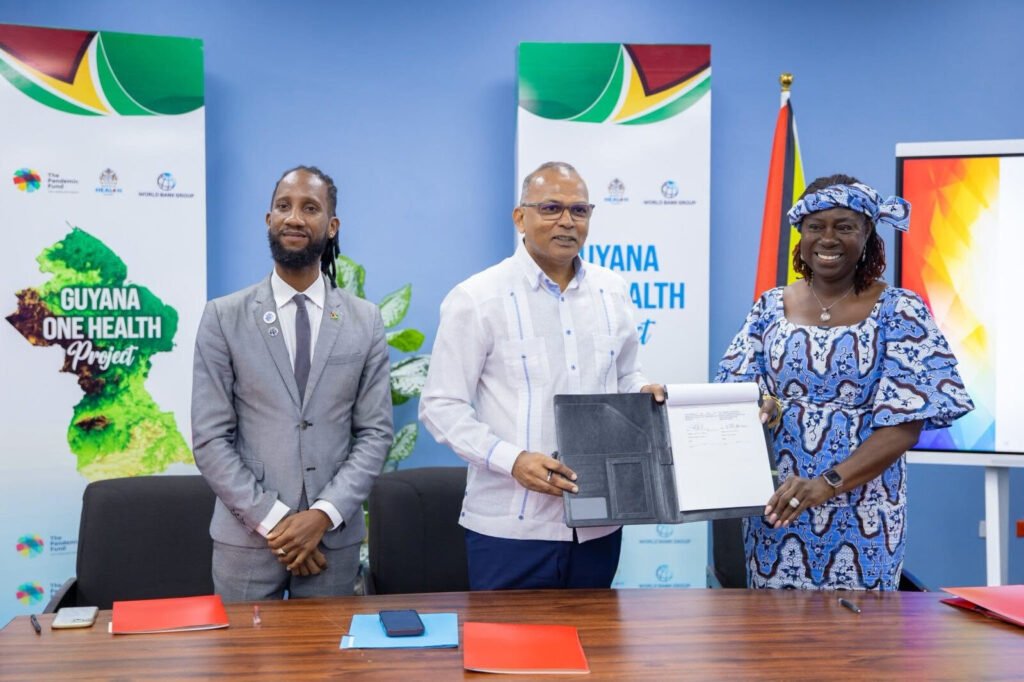 Press Release: MoH signs service delivery agreement to advance Guyana One Health Project