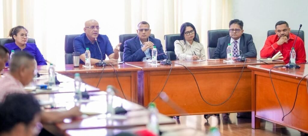 Vice-President Bharrat Jagdeo with other minister
