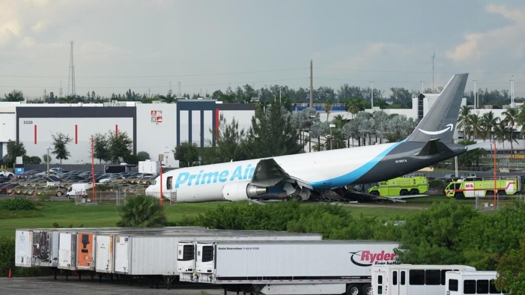 Amazon Cargo Plane Overruns Runway at Miami Airport