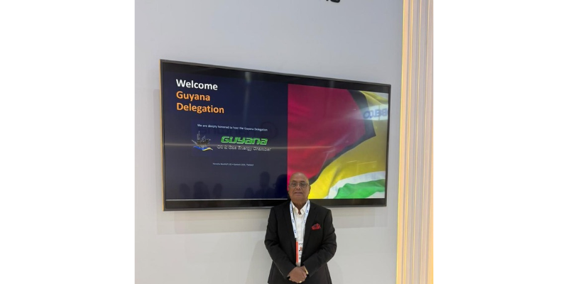 President of the Guyana Oil and Gas Energy Chamber (GOGEC), Manniram Prashad, attending Gastech 2026 with an 18-member Guyanese delegation in Bangkok, Thailand President of the Guyana Oil and Gas Energy Chamber (GOGEC), Manniram Prashad