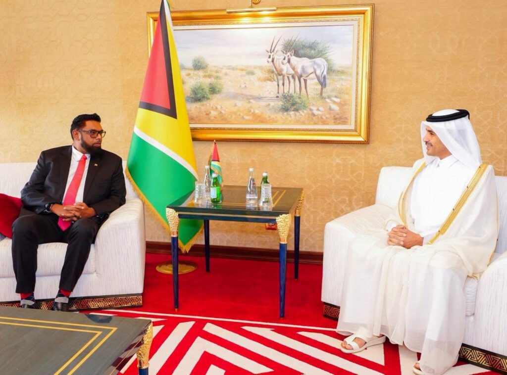 President Ali and Qatar’s Minister of State for Energy Affairs, Saad Sherida Al Kaabi