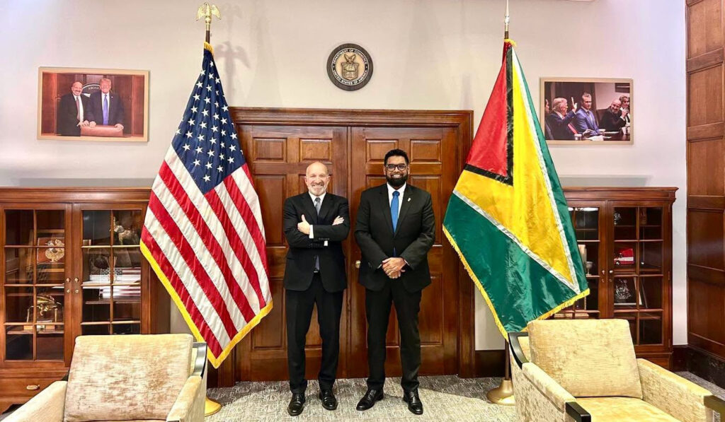 President Irfaan Ali and US Commerce Secretary Howard Lutnick Discuss Major American Investments in Guyana’s Energy, Infrastructure, Agriculture, Housing and Technology Sectors President Dr Mohamed Irfaan Ali held talks with United States (US) Secretary of Commerce, Howard Lutnick