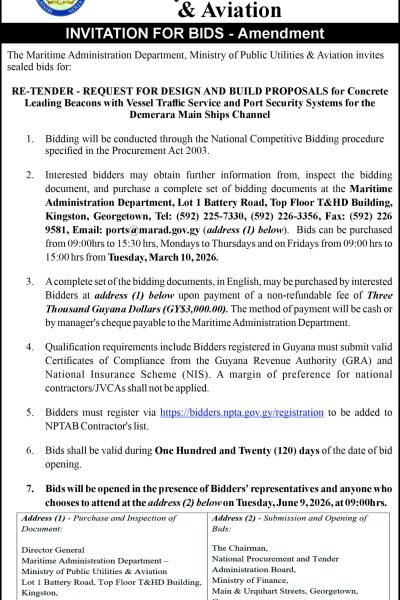 9in x 3col - Min of Public Utilities and Aviation - REQUEST FOR DESIGN AND BUILD PROPOSALS